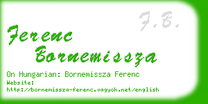 ferenc bornemissza business card